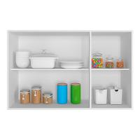 Armário Aéreo Unna 3 Portas 120cm Branco - Poliman Móveis Branco - 2