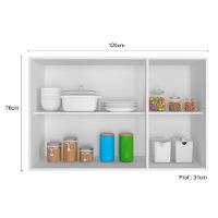 Armário Aéreo Unna 3 Portas 120cm Branco - Poliman Móveis Branco - 4