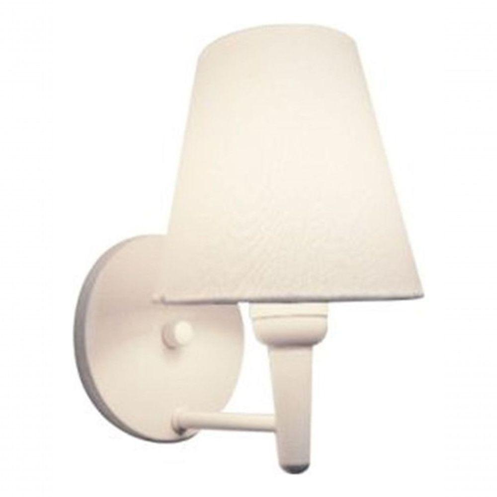 Arandela Cone Md-2004 Base Branco Cúpula Em Tecido 14/14x07cm Branco - Bivolt - 3