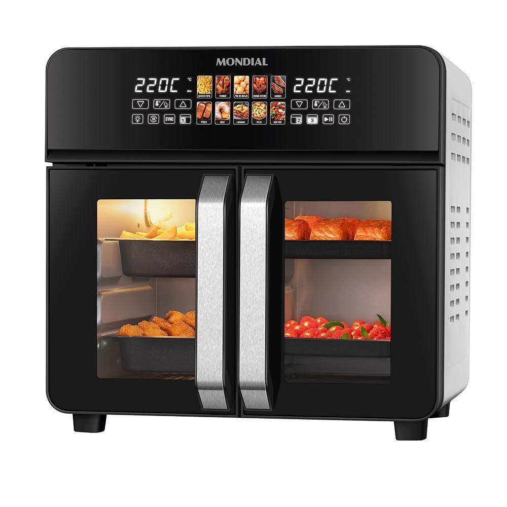 Air Fryer Forno 25L French Door Mondial Preto/Inox 2000W AFDO-25L-FD 220V - 1