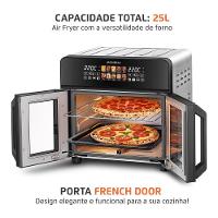 Air Fryer Forno 25L French Door Mondial Preto/Inox 2000W AFDO-25L-FD 220V - 2