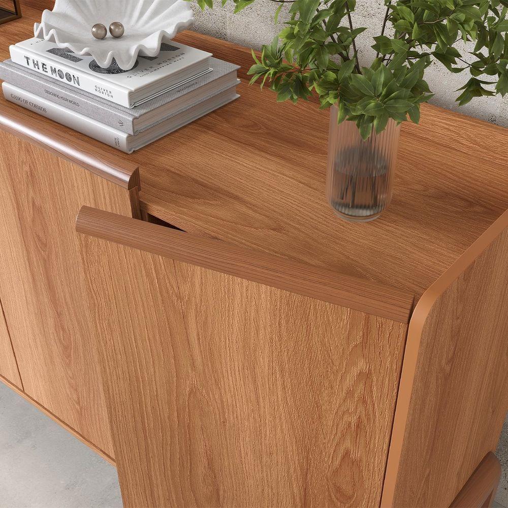 Buffet Aparador Para Sala De Jantar 4 Portas Elisa Jequitiba - 6