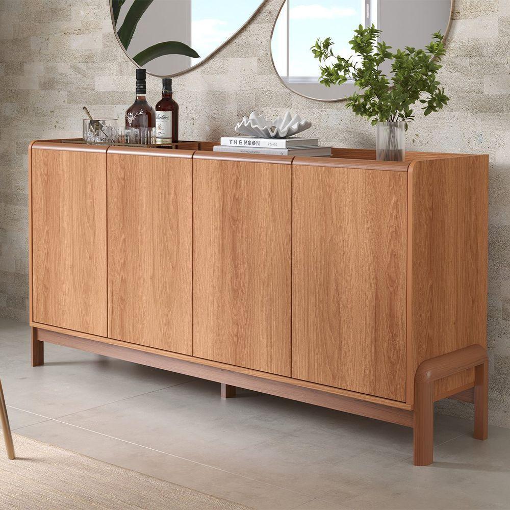 Buffet Aparador Para Sala De Jantar 4 Portas Elisa Jequitiba - 7