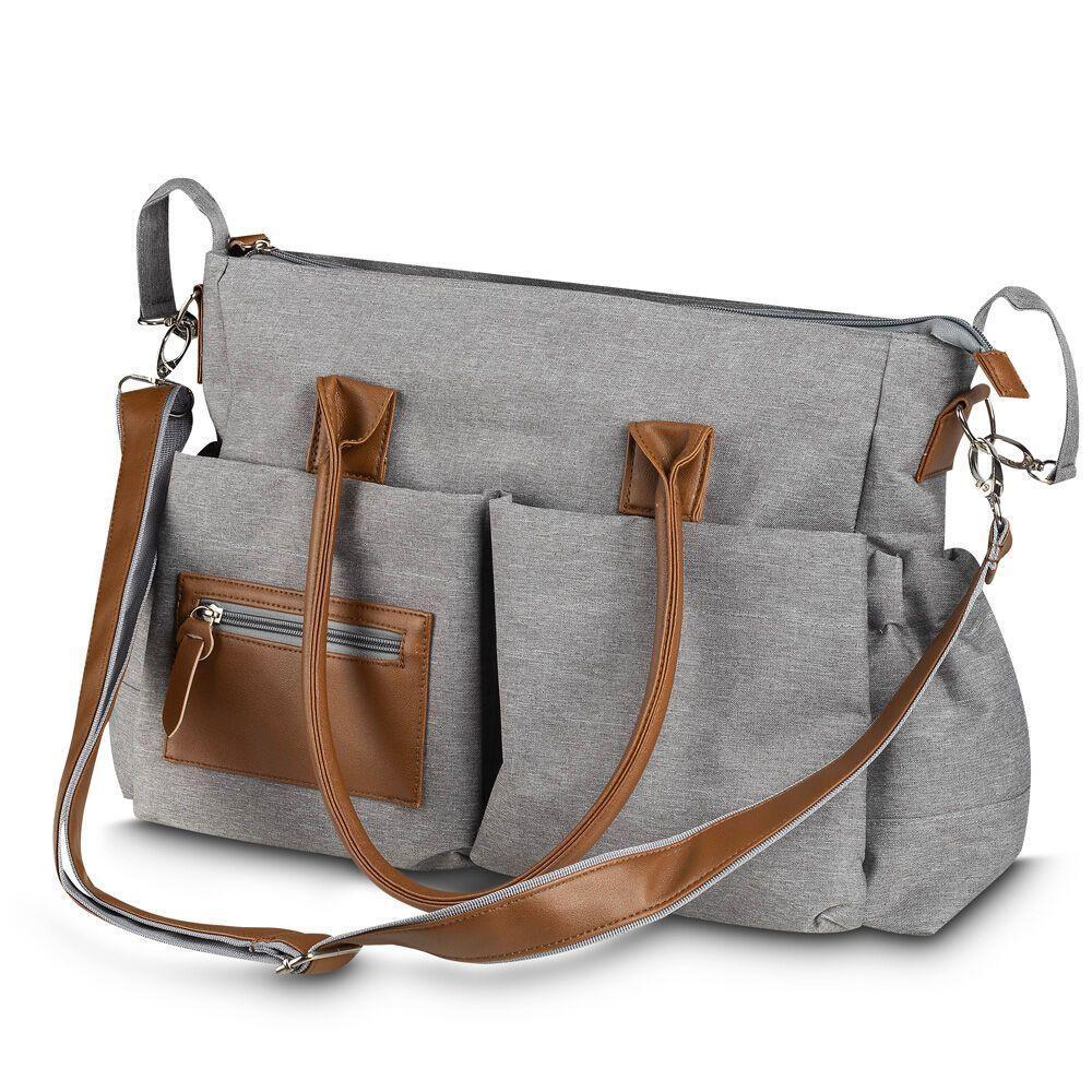 Bolsa Multifuncional Para Maternidade Em Poliéster Cinza 25l - 4