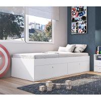 Cama Solteiro 4 Portas Para Colchão 188x78cm Multimóveis Cr40090 Branca Branco - 2