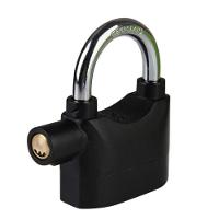 Cadeado Com Alarme Sirene Anti Furto 110dba Som Alto Trava Sonoro Bike Moto Portao A Prova Agua - 1