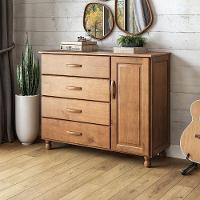 Cômoda 4 Gavetas 1 Porta 100% Madeira Maciça Ariel Imbuia Fosco - 7