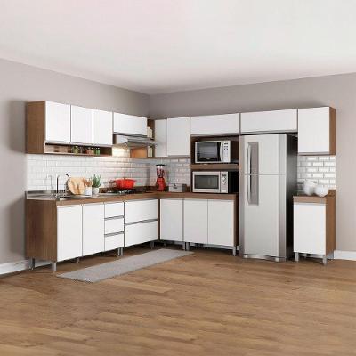 Cozinha Com Balcão Pia Sabrina 252/294x202cm Menu Mòveis Branco