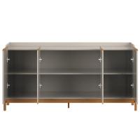 Buffet Aparador Para Sala De Jantar 4 Portas Elisa Off White/jequitiba - 2