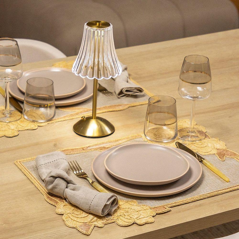 Copo Copa E Cia Duo Filetado Ouro 380ml Em Vidro Fumê - 3