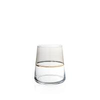 Copo Copa E Cia Duo Filetado Ouro 380ml Em Vidro Fumê - 1