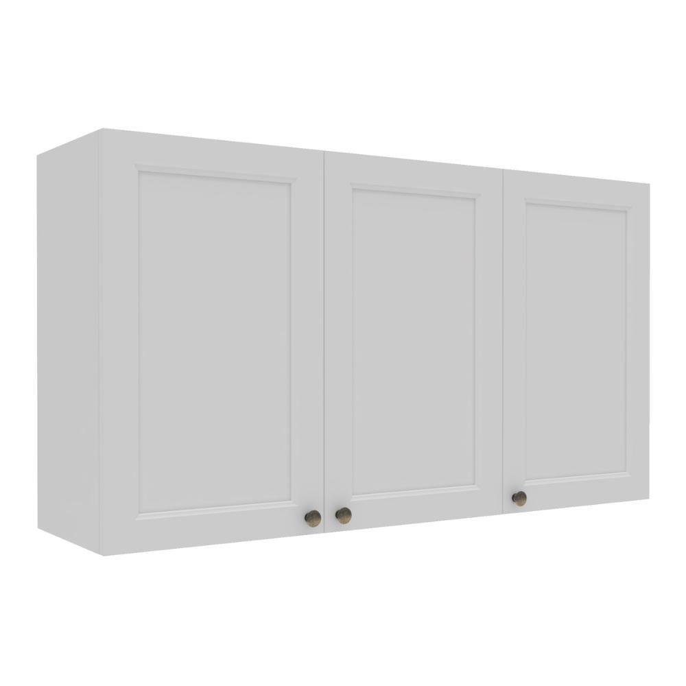 Armário De Cozinha Americana Aéreo 120cm 3 Portas Multimóveis Cr20489 Branco - 1