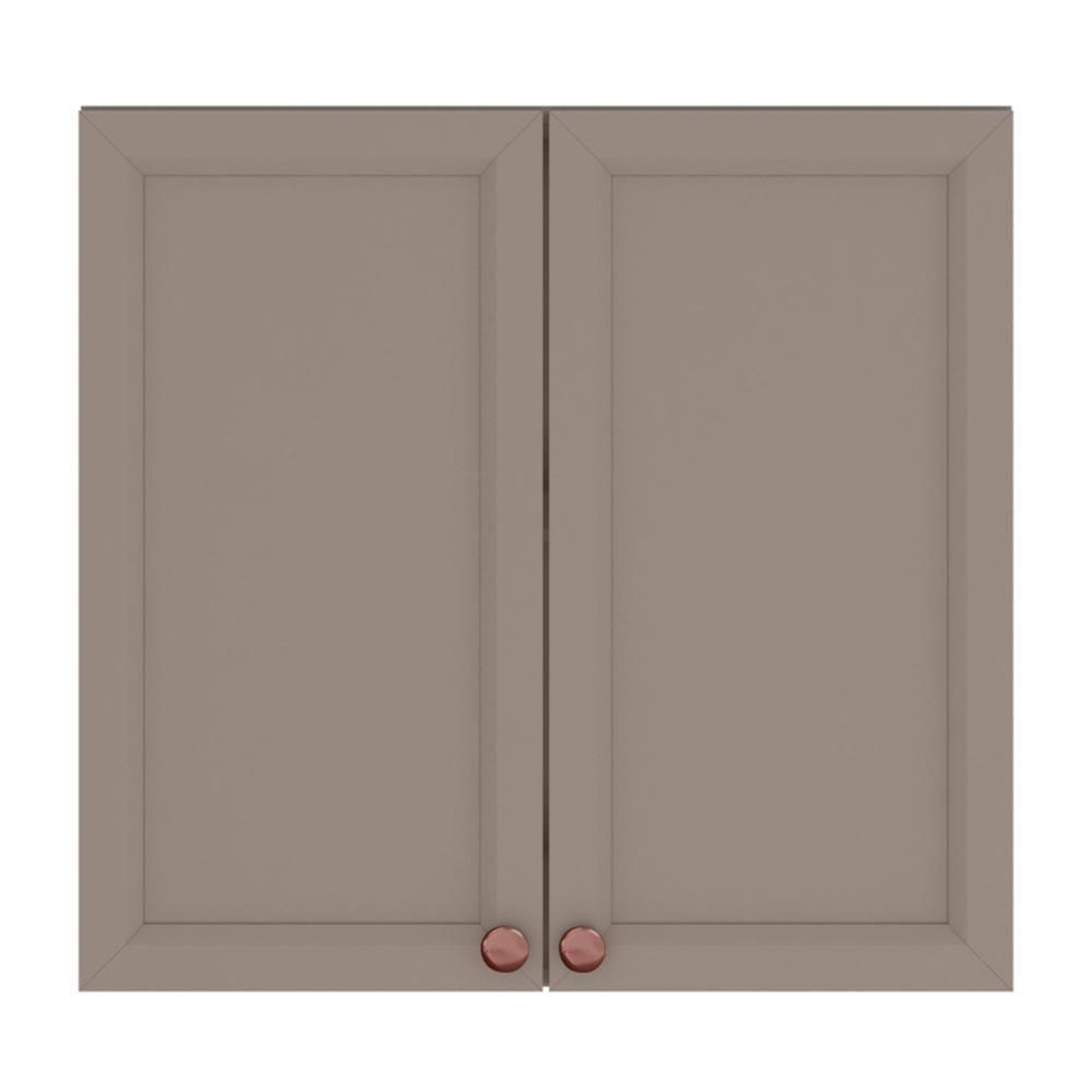 Armário Aéreo Unna 2 Portas 80cm Gris - Poliman Móveis Gris - 1