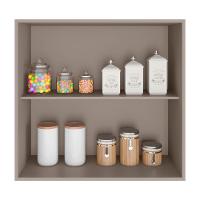 Armário Aéreo Unna 2 Portas 80cm Gris - Poliman Móveis Gris - 2