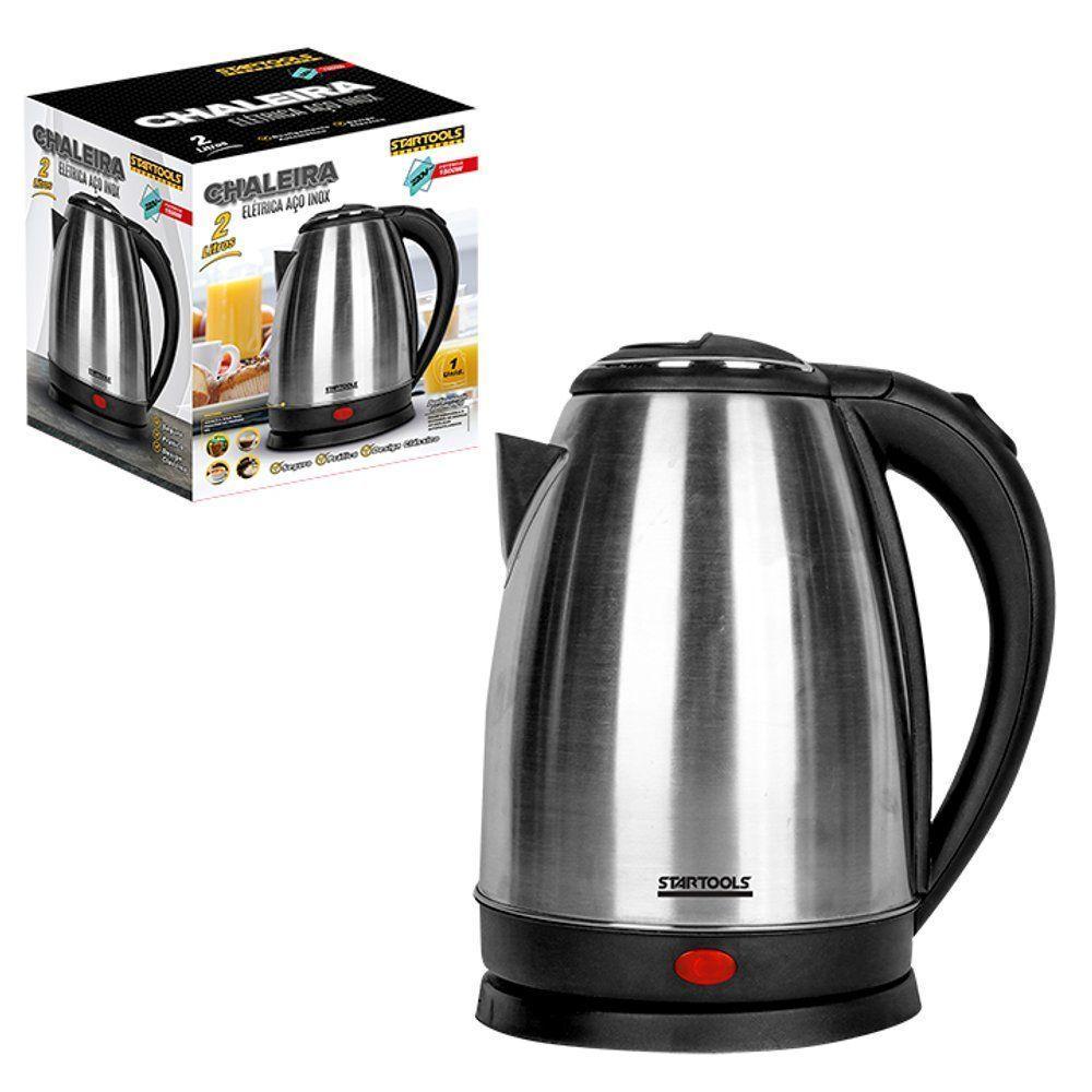 Chaleira Inox Elétrica 2 Litros 220v água Chimarrão Chá Café - 2