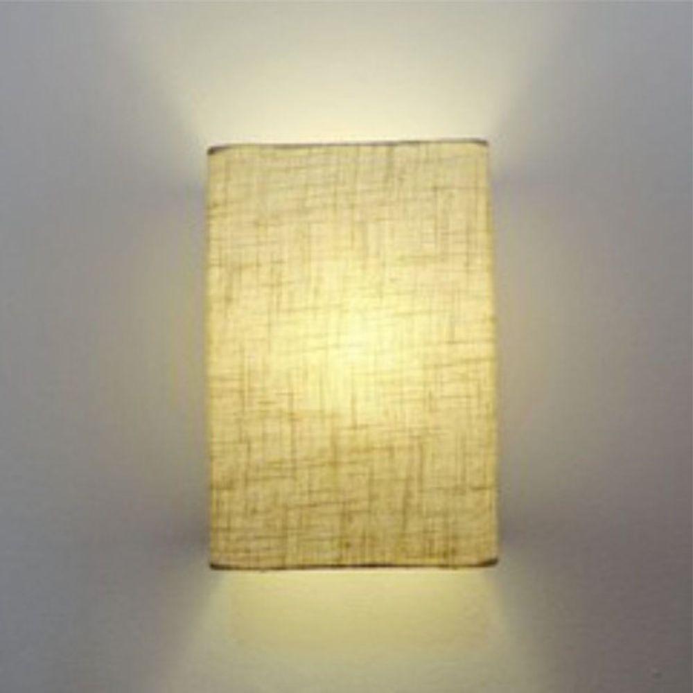 Arandela Retangular Retro Vivare Md-2002 Cúpula Em Tecido 25/16x10cm - Bivolt Rustico-bege 127/220v - 6