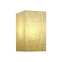 Arandela Retangular Retro Vivare Md-2002 Cúpula Em Tecido 25/16x10cm - Bivolt Rustico-bege 127/220v - 1