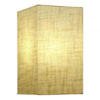 Arandela Retangular Retro Vivare Md-2002 Cúpula Em Tecido 25/16x10cm - Bivolt Rustico-bege 127/220v