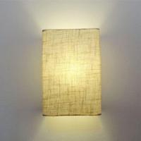 Arandela Retangular Retro Vivare Md-2002 Cúpula Em Tecido 25/16x10cm - Bivolt Rustico-bege 127/220v - 6