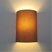 Arandela Meia Cana Retro Vivare Md-2003 Cúpula Em Tecido 25/18x10cm - Bivolt Palha 127/220v - 3