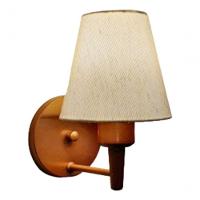 Arandela Cone Md-2004 Base Cobre Cúpula Em Tecido 14/14x07cm Linho Bege - Bivolt - 5