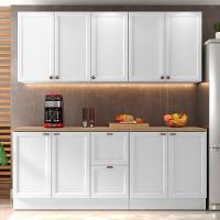 Cozinha Modulada Unna 4 Peças Balcão 120cm Branco Com Tampo Mdp - Poliman Móveis Branco - 2