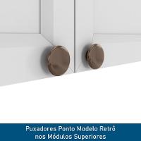 Cozinha Modulada Unna 4 Peças Balcão 120cm Branco Com Tampo Mdp - Poliman Móveis Branco - 5