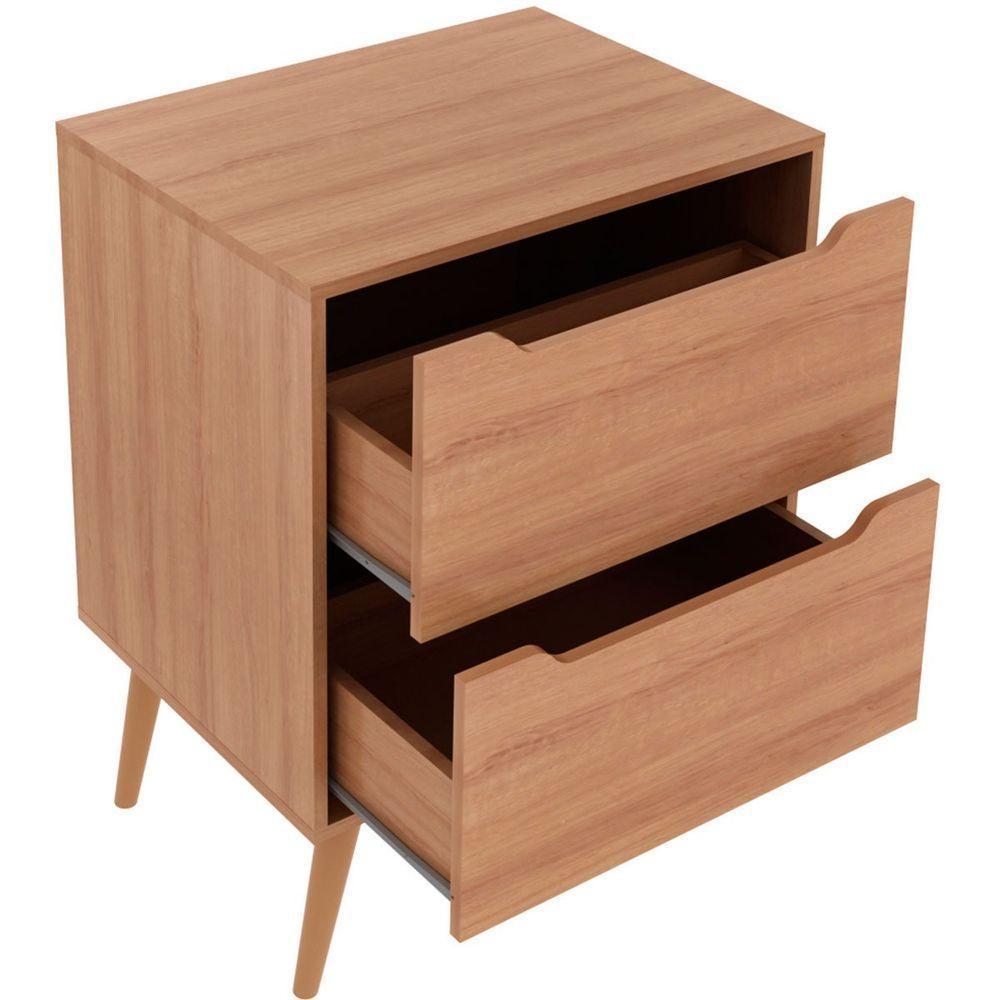 Gabinete Para Banheiro 60 Cm 2 Gavetas Robin Amêndoa - 3