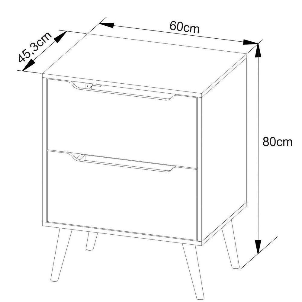 Gabinete Para Banheiro 60 Cm 2 Gavetas Robin Amêndoa - 4