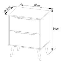 Gabinete Para Banheiro 60 Cm 2 Gavetas Robin Amêndoa