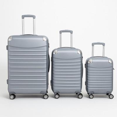 Conjunto Mala Viagem Abs Rígidas 3 Tamanhos P M G Bordo Rodinhas 360 Giratória Cadeado Segredo Senha