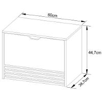 Gabinete De Banheiro 60 Cm 1 Porta 1 Gaveta Sâmia Amêndoa/mármore Branco