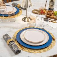 Copo Copa E Cia Duo Filetado Ouro 380ml Em Vidro Rosê - 4