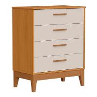 Cômoda Infantil Flip 4 Gavetas Areia Fosco-savana - Reller Móveis Areia Fosco-savana - 1