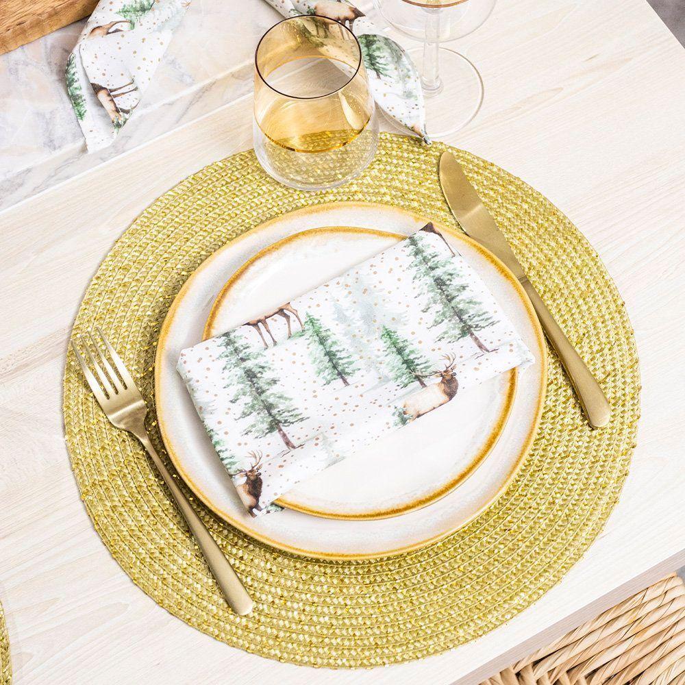 Guardanapo Copa E Cia 4 Peças Home 45x45cm Natal Cervo Nevado - 2