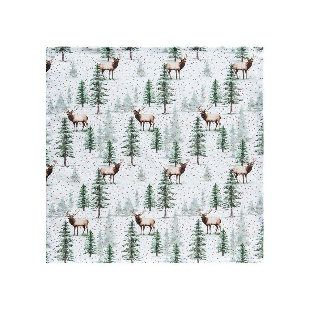 Guardanapo Copa E Cia 4 Peças Home 45x45cm Natal Cervo Nevado - 5