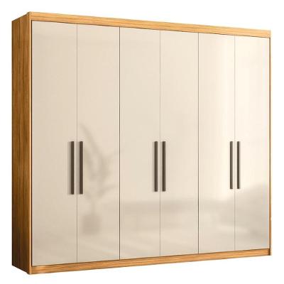 Guarda Roupa Venice 6 Portas, 4 Gavetas E 3 Cabideiros Cinamon Touch-off White - Demóbile Cinamon Touch-off White