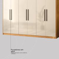 Guarda Roupa Venice 6 Portas, 4 Gavetas E 3 Cabideiros Cinamon Touch-off White - Demóbile Cinamon Touch-off White