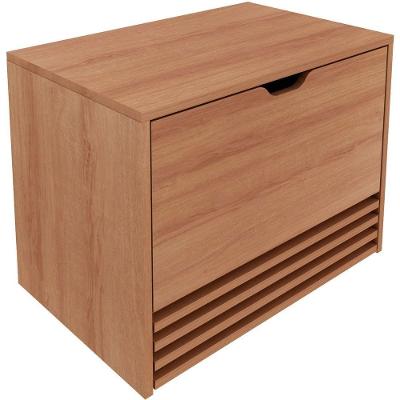 Gabinete De Banheiro 60 Cm 1 Porta 1 Gaveta Sâmia Amêndoa