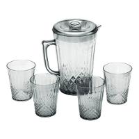 Jarra Com Tampa 2l + 4 Copos Acrílico Suco E Água - 8