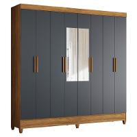 Guarda Roupa Casal Marajó 8 Portas Freijó-cinza Com Espelho - Moval Freijó-cinza - 1