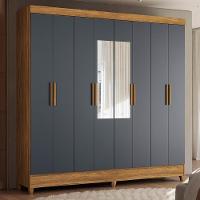 Guarda Roupa Casal Marajó 8 Portas Freijó-cinza Com Espelho - Moval Freijó-cinza - 2