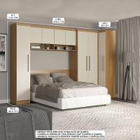 Guarda Roupa Casal Modulado 326/80cm 5p Mdp Menu Móveis Carvalho - 2