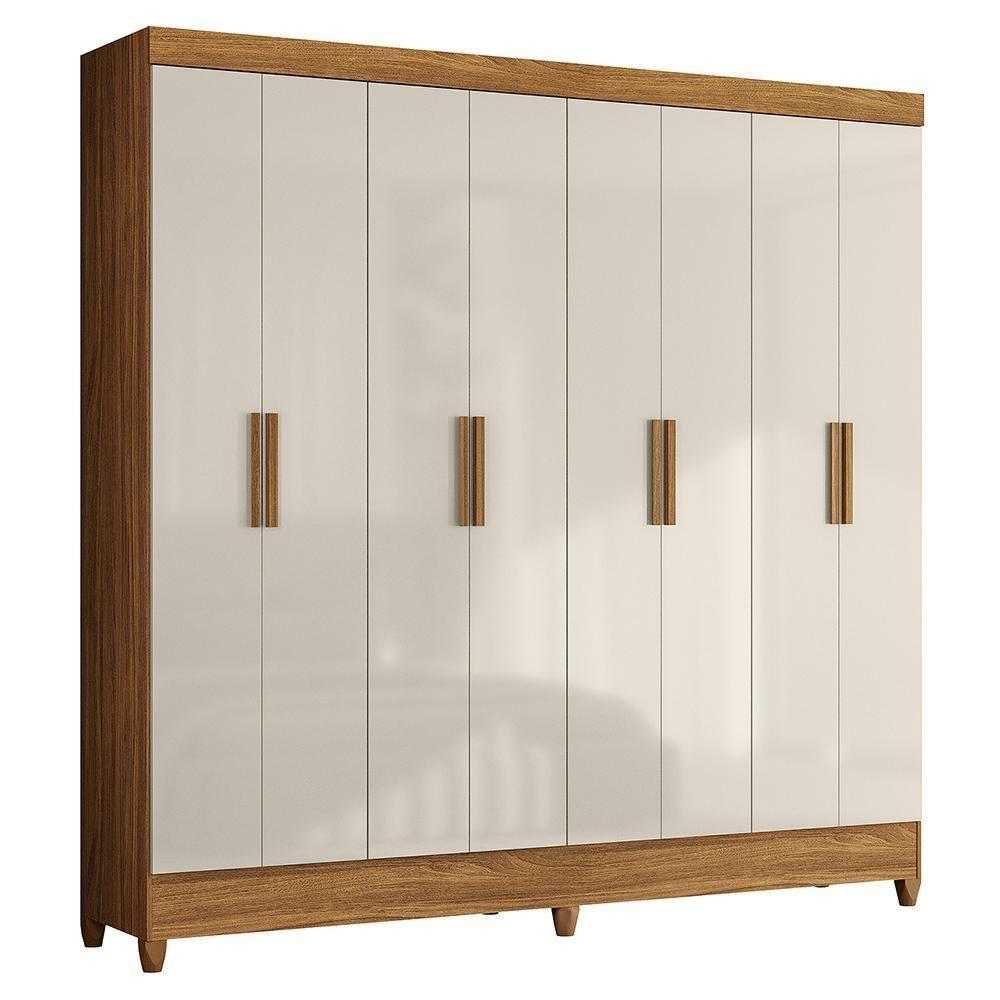 Guarda Roupa Casal Marajó 8 Portas Freijó-off White - Moval Freijó-off White - 1