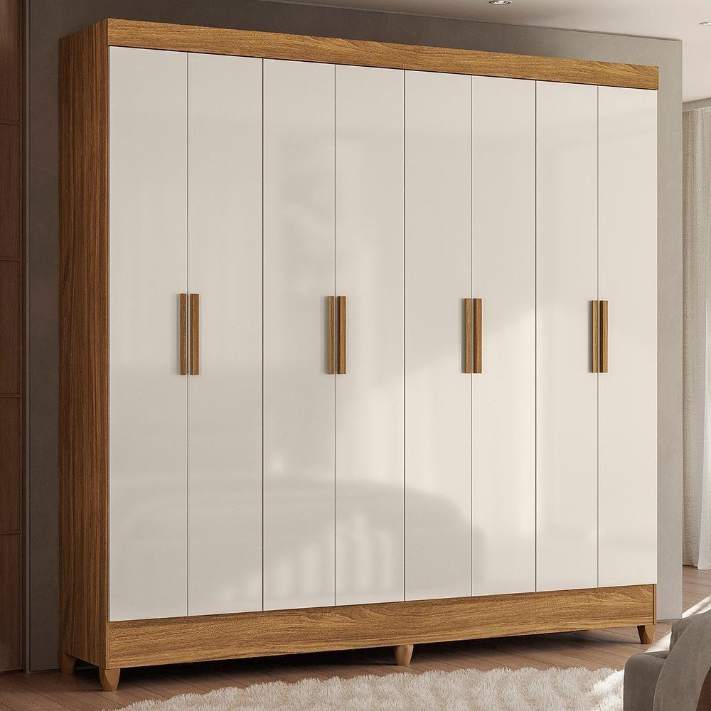 Guarda Roupa Casal Marajó 8 Portas Freijó-off White - Moval Freijó-off White - 2