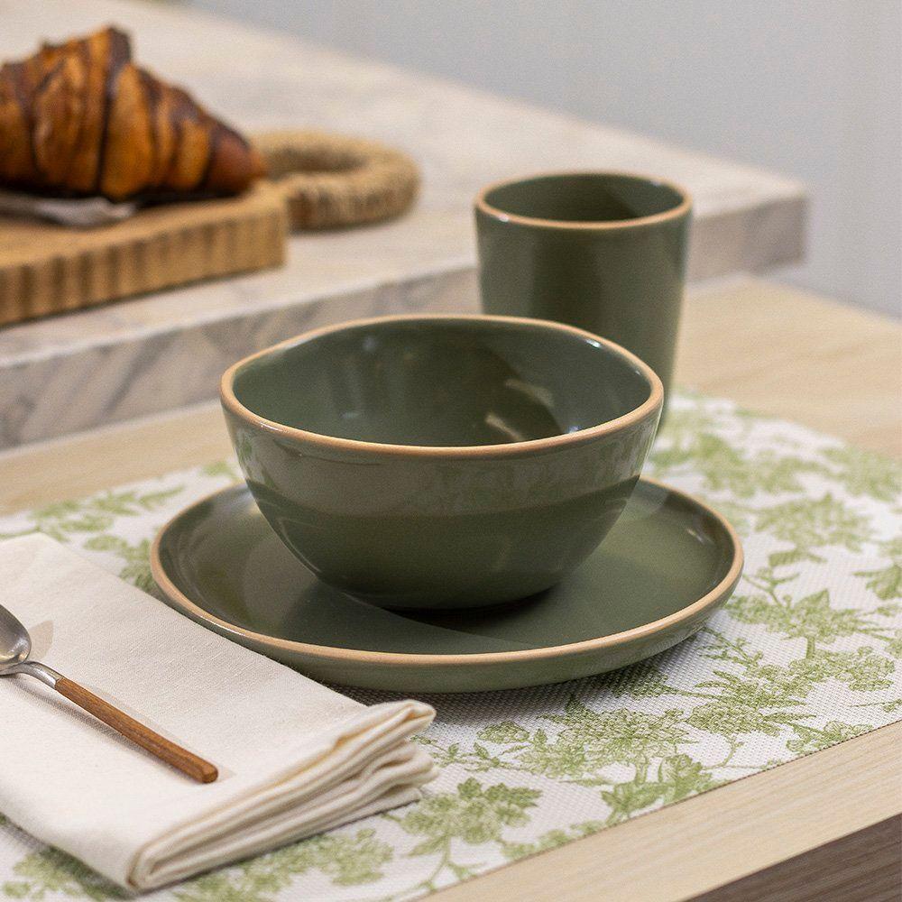 Jogo De Bowl Copa E Cia 2 Peças Vivant Em Cerâmica Sálvia - 4