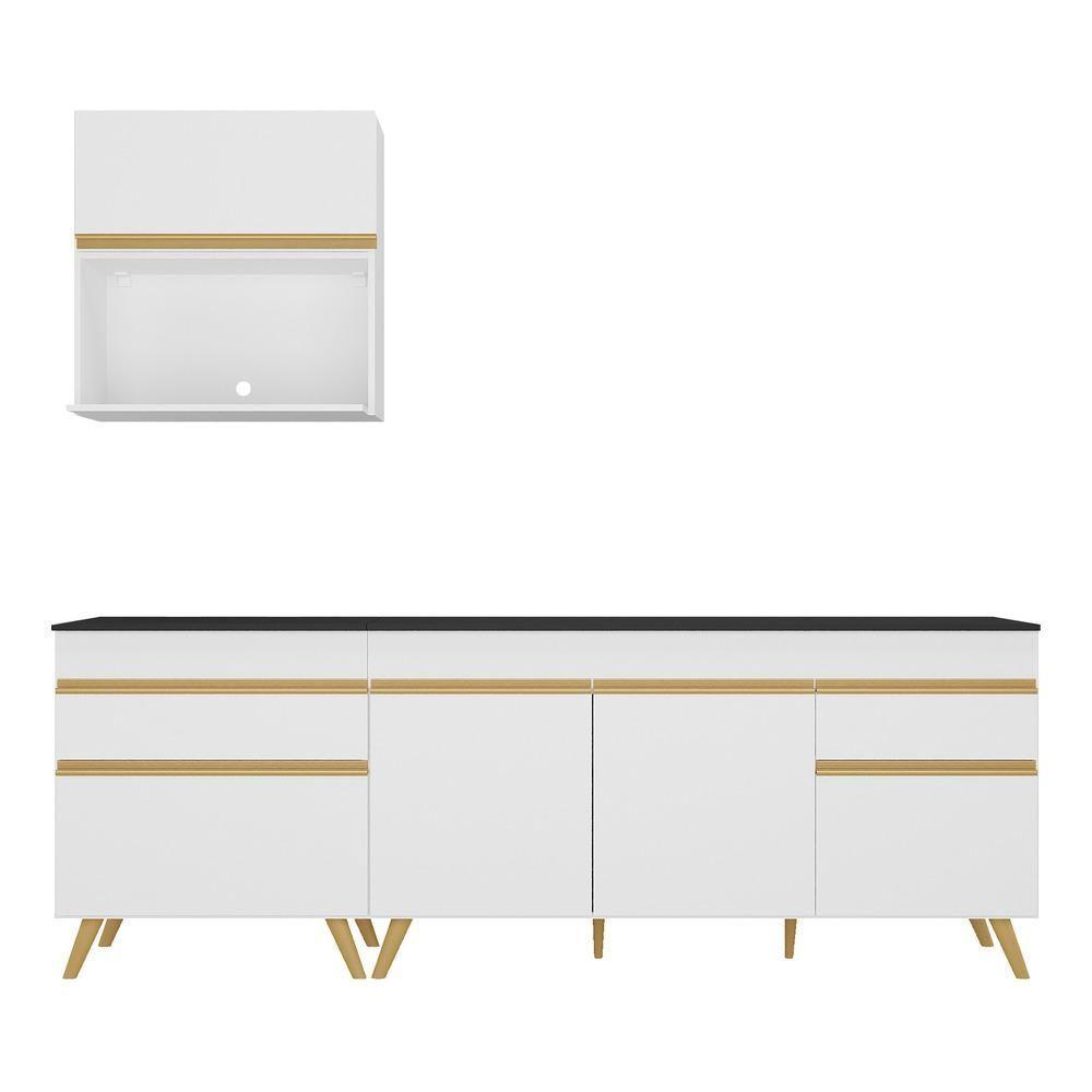 Cozinha Compacta Veneza Gw Mp2075 Com Armário E Balcão Branca - 6