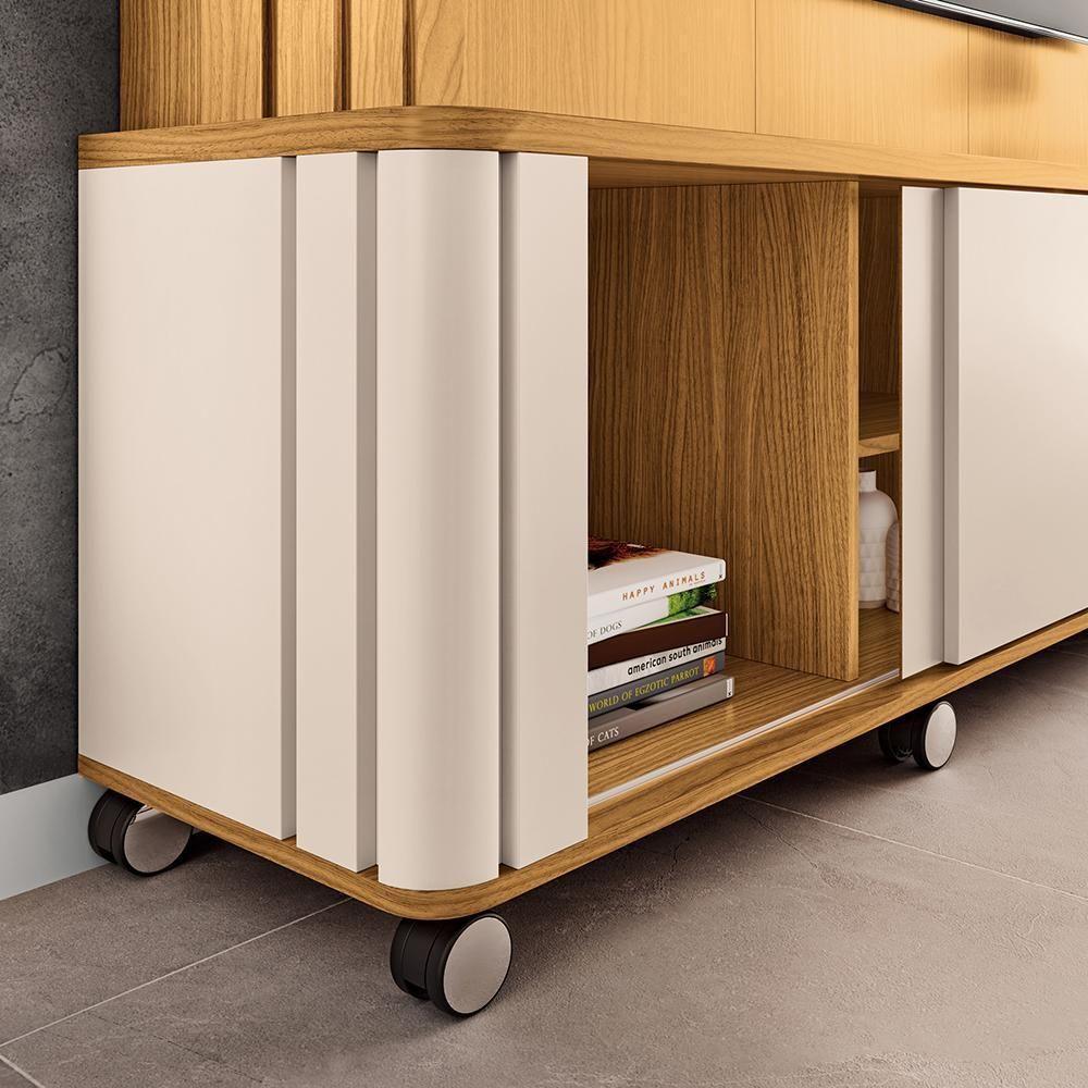 Estante Home Theater Trinus Cinamomo-off White Para Tv Até 70? - Hb Móveis Cinamomo-off White - 5