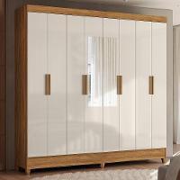 Guarda Roupa Casal Marajó 8 Portas Freijó-off White Com Espelho - Moval Freijó-off White - 2