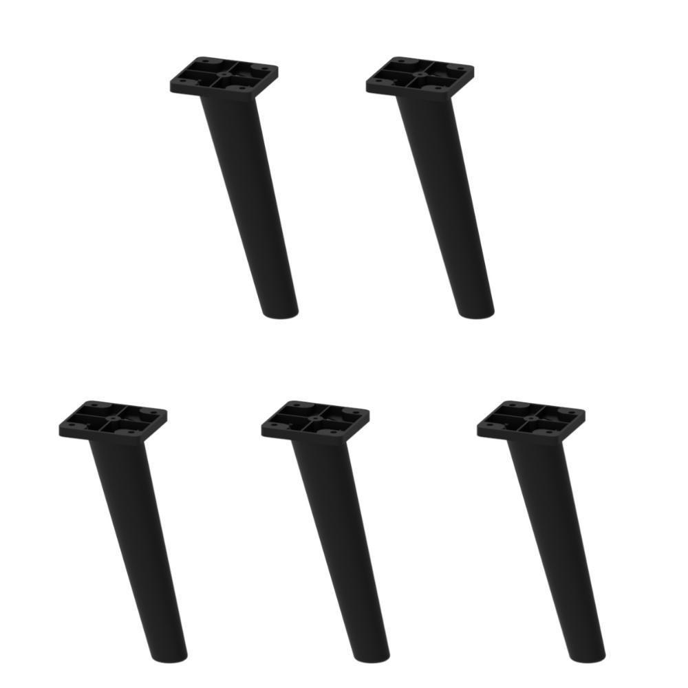 Kit 5 Pés Palito Retrô Para Balcão 120cm-balcão 105cm Veneza Multimóveis Mp3078 Preto - 1